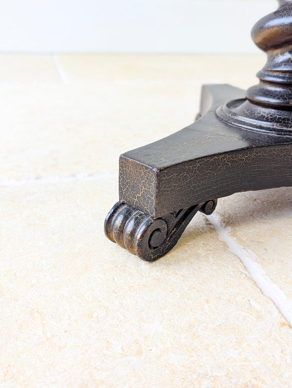 Antique Victorian Japanned Tripod Occasional Table c.1880