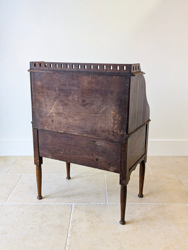 Antique Late Victorian Oak Roll Top Writing Desk c.1890