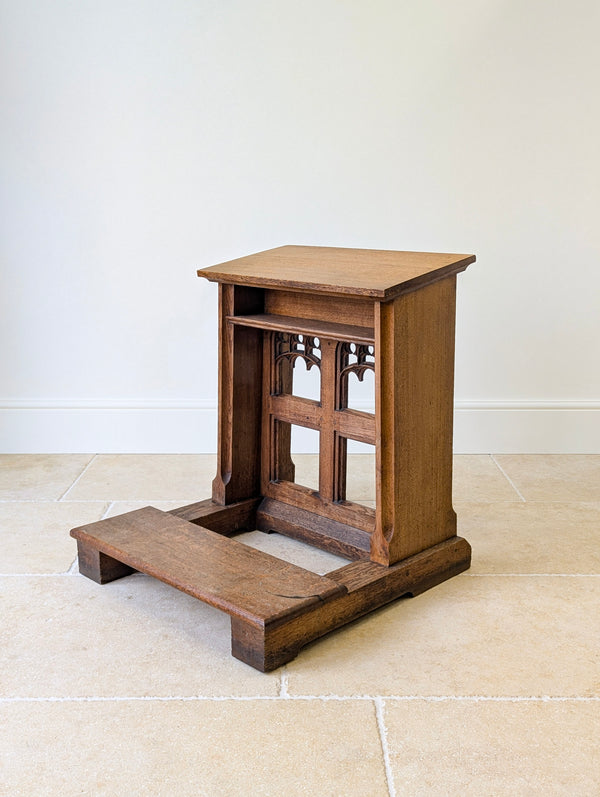 Antique Victorian Gothic Revival Oak Prie-Dieu c.1890