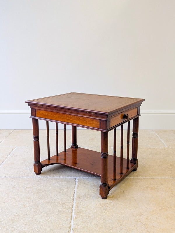 Antique Victorian Mahogany Library Chairside Reading Table c.1890