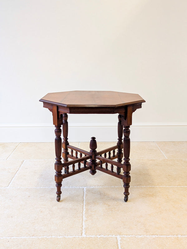 Antique Victorian Mahogany Octagonal Centre Table c.1890