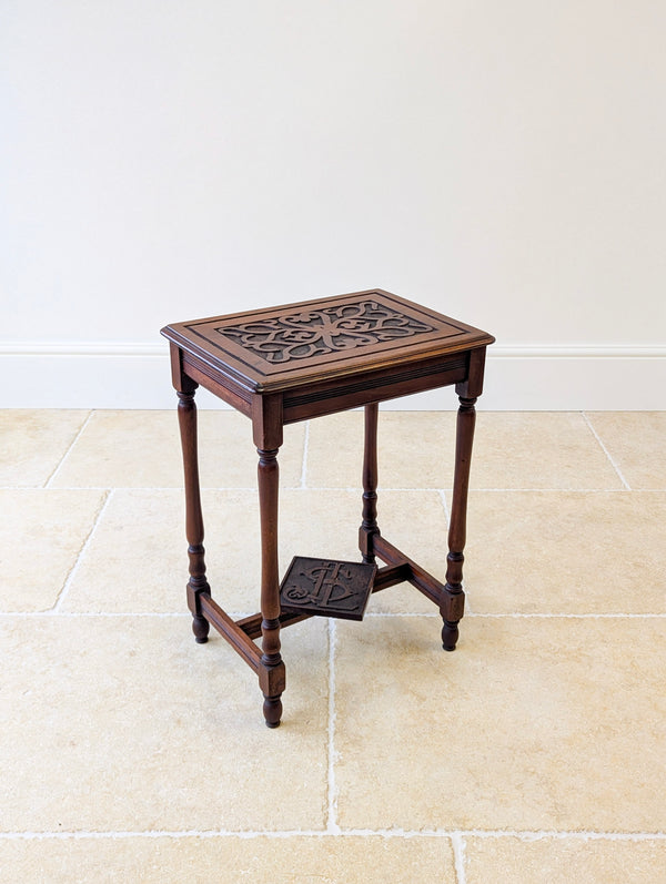 Antique Carved Mahogany Occasional Table c.1900