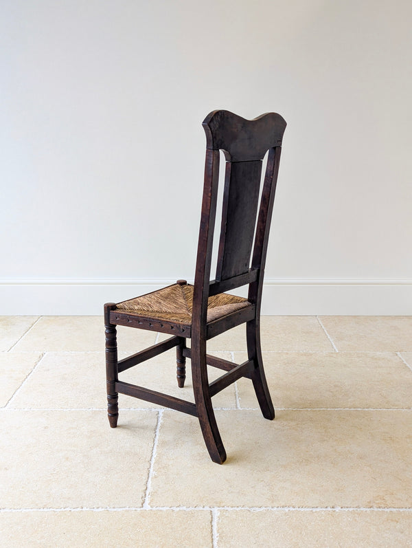 Antique Victorian Carved Oak Green Man Side Chair c.1890