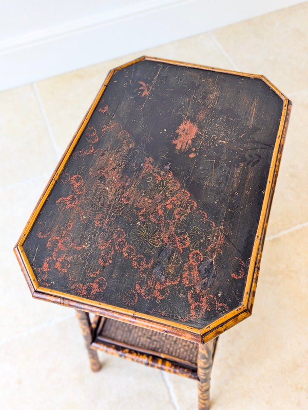 Antique Victorian Bamboo Three-Tier Occasional Table c.1890