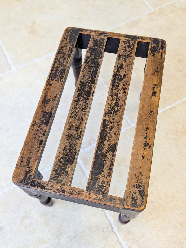 Antique Victorian Beech Luggage Stand by Brown & Lamont c.1870