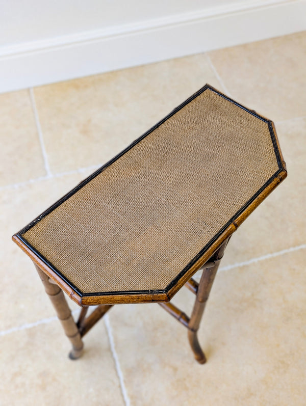 Antique Victorian Bamboo Side Table c.1890