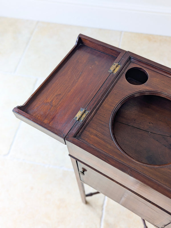 Antique Georgian Mahogany Gentleman’s Bedside Washstand c.1800