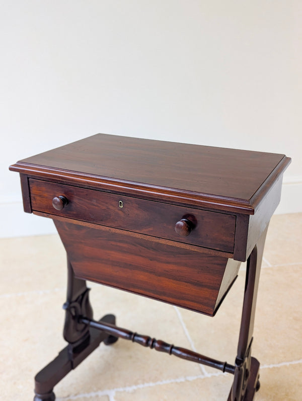 Antique Victorian Mahogany Sewing Table c.1880