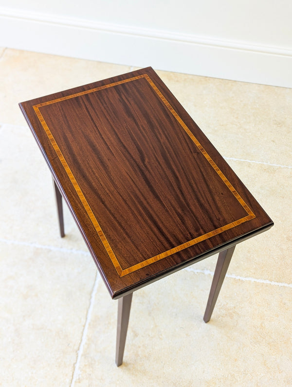 Antique Edwardian Mahogany Fold-Over Card Table c.1910