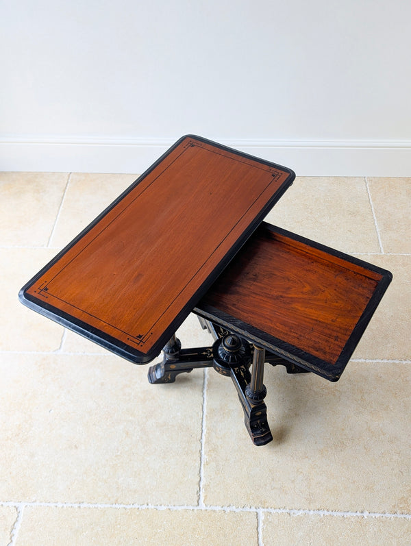 Antique Victorian Aesthetic Movement Mahogany Card Table c.1880