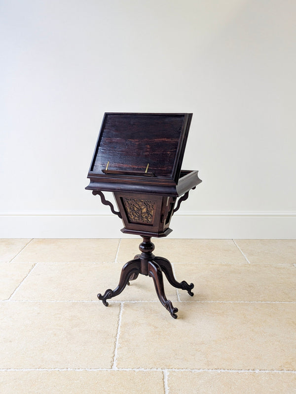 Antique Victorian Rosewood Sewing / Reading Table c.1850