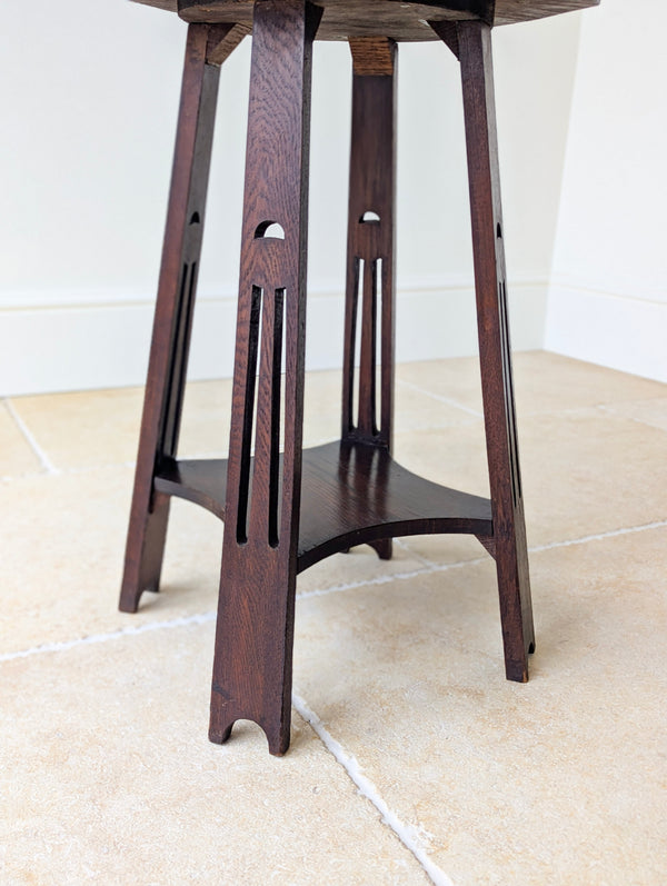 Antique Arts & Crafts Oak Occasional Table c.1900