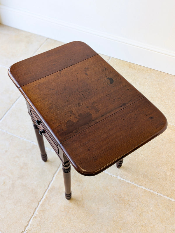 Antique Early Victorian Mahogany Pembroke Work Table c.1850