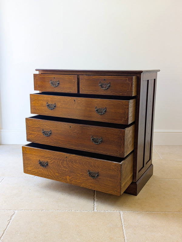Antique Edwardian Oak Chest of Drawers c.1910