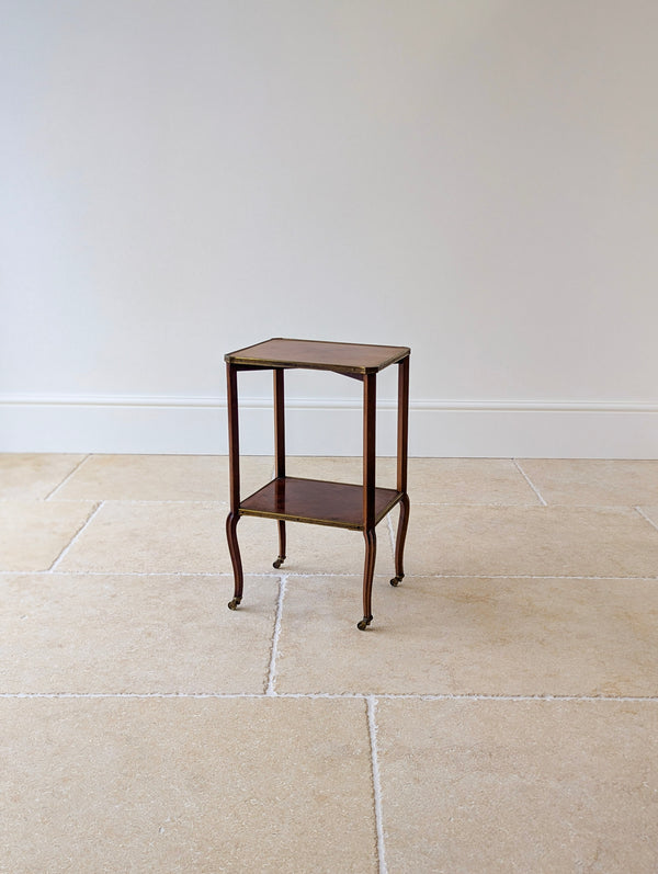 Antique Victorian Mahogany Two-Tier Occasional Table by W. Turner Lord & Co c.1880
