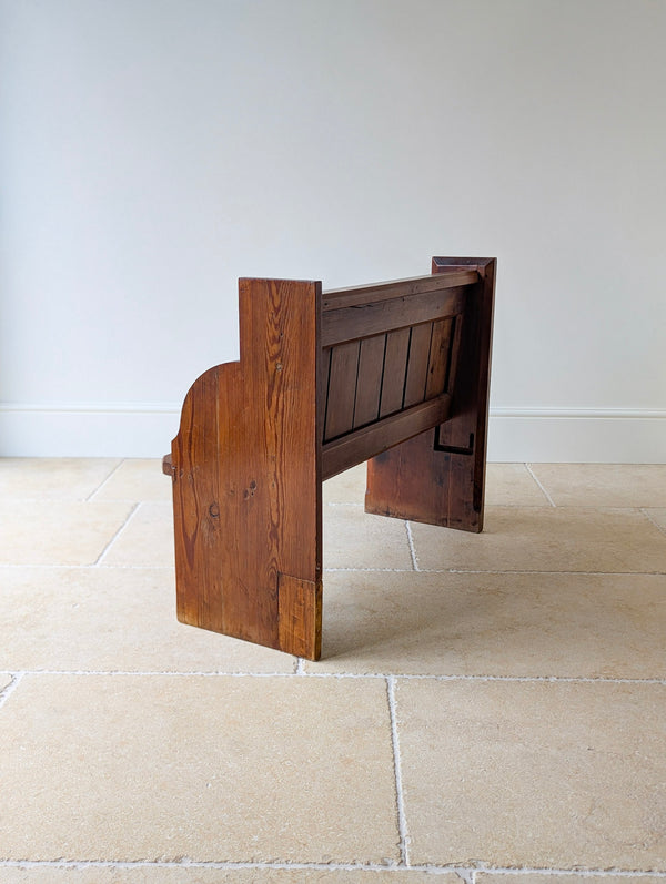Antique Victorian Pitch Pine Pew c.1890