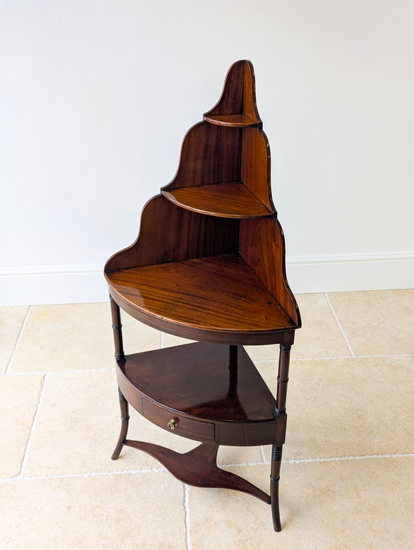 Antique Regency Mahogany Tiered Corner Stand c.1820