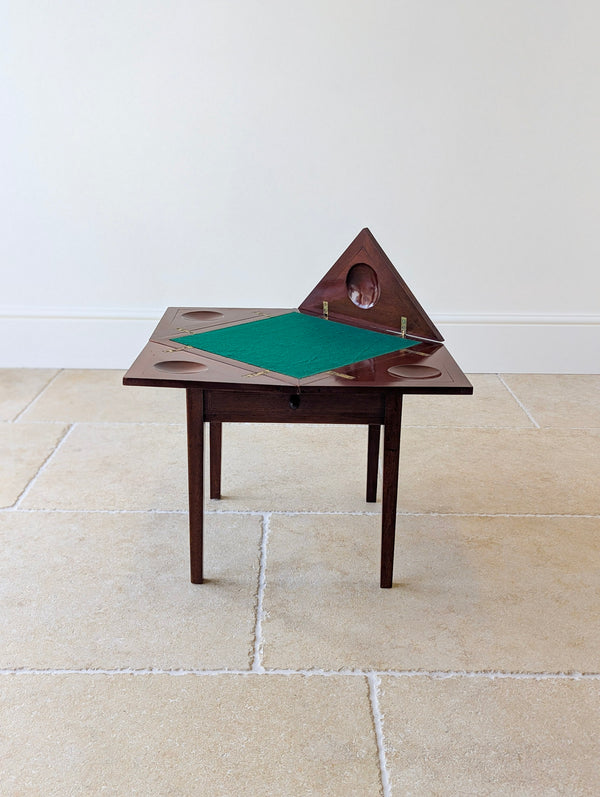 Antique Edwardian Mahogany Diminutive Envelope Card Table c.1910