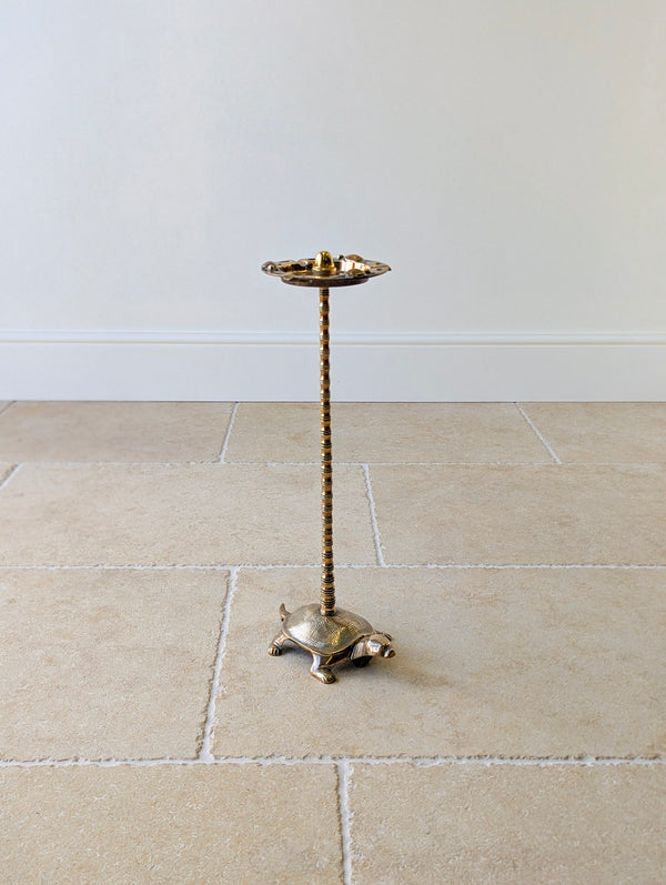 Antique Early 20th Century Brass Tortoise Floor-Standing Cigar Stand c.1920