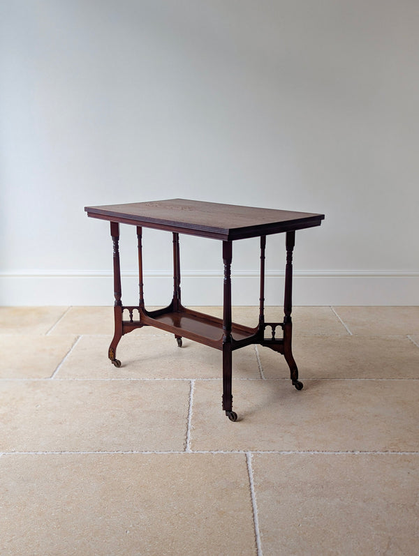 Antique Victorian Aesthetic Movement Mahogany Side Table by Gregory & Co c.1880