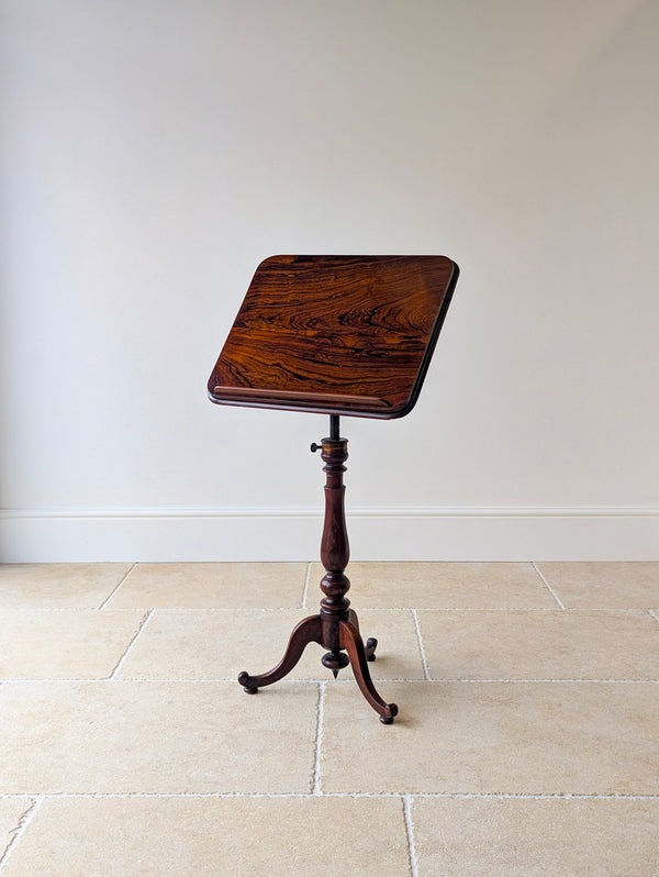 Antique William IV Rosewood Reading Stand & Occasional Table c.1830