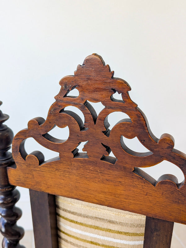 Antique Mid-Victorian Walnut High-Back Parlour Chair c.1850