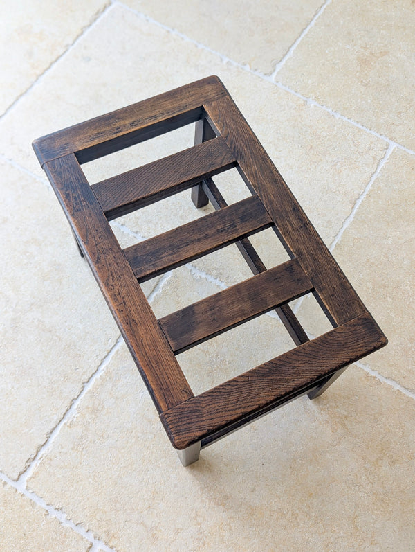 Antique Edwardian Oak Luggage Stand c.1910