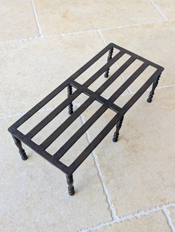 Antique Georgian Country-House Wrought Iron Hearth Footman c.1800