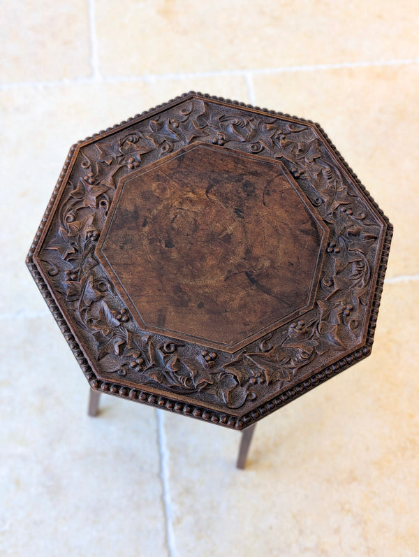 Antique Victorian Walnut Arts & Crafts Occasional Table c.1890