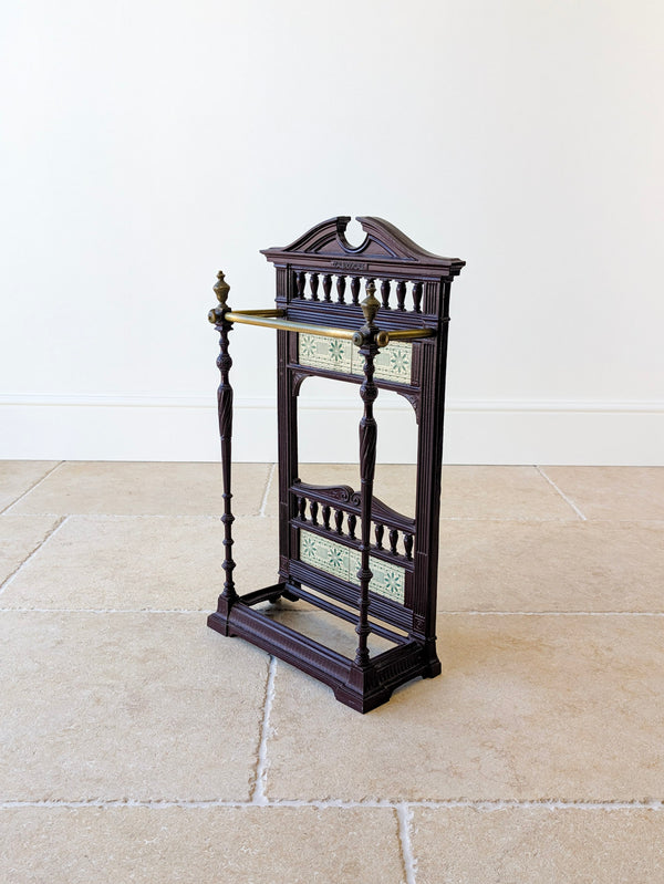 Antique Edwardian Aesthetic Movement Cast Iron Stick Stand by Coalbrookdale c.1905