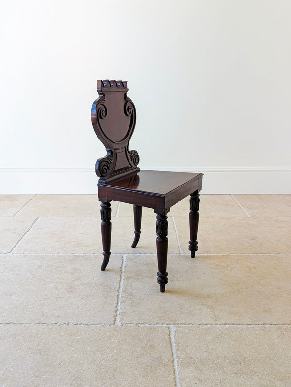 Antique William IV Mahogany Hall Chair c.1830