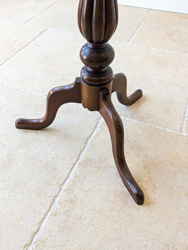 Antique Victorian Mahogany Tripod Candle Stand c.1890