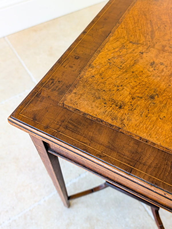 Antique George III Inlaid Mahogany & Burr Yew Occasional Table c.1790