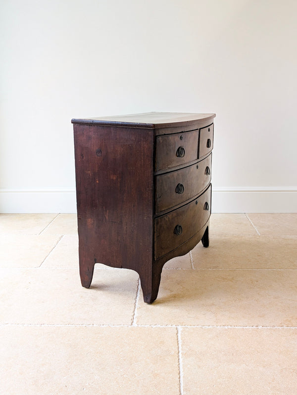 Antique Georgian Mahogany Bowfront Chest of Drawers c.1800