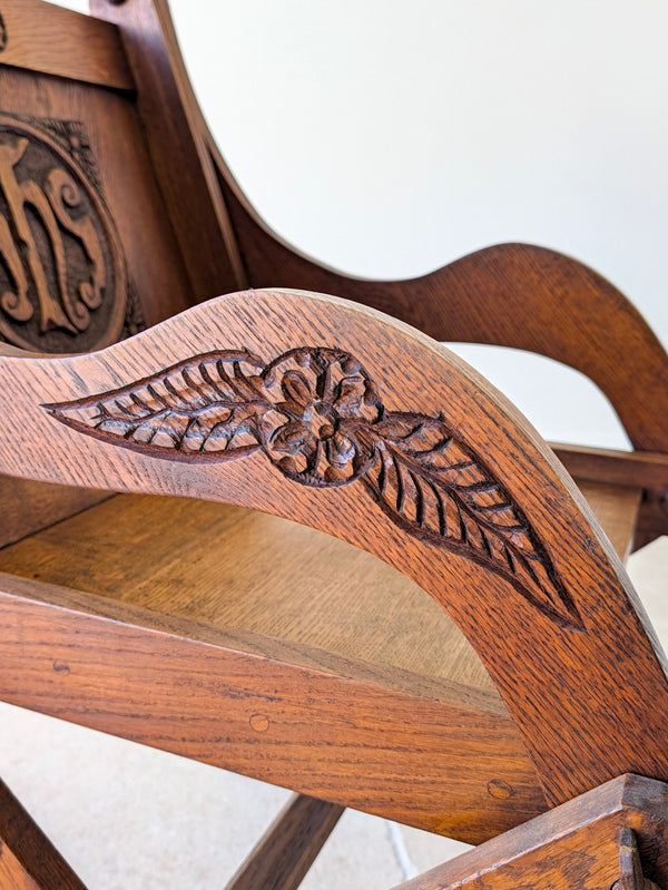 Antique Edwardian Oak Glastonbury Chair c.1910