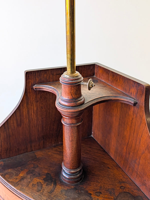 Antique Victorian Mahogany Corner Shaving Stand c.1890