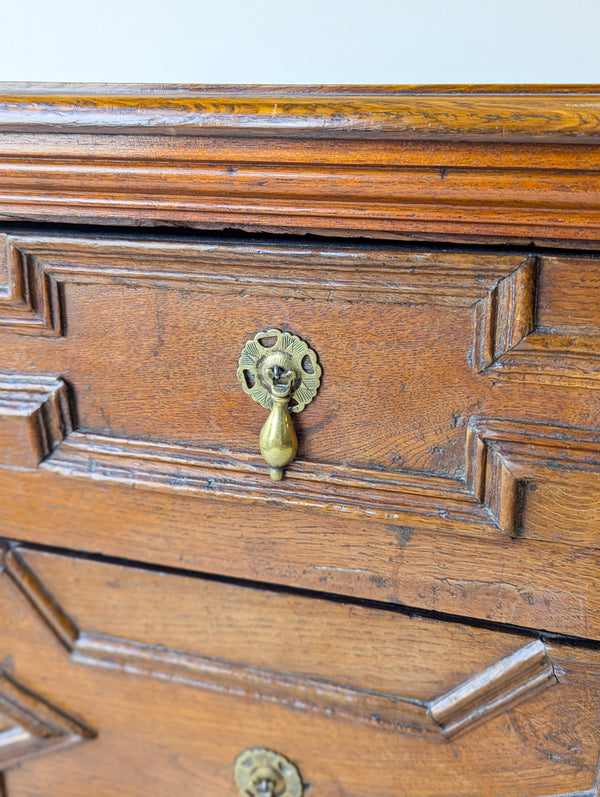 Antique Late 17th Century Oak Geometric Chest of Drawers c.1680