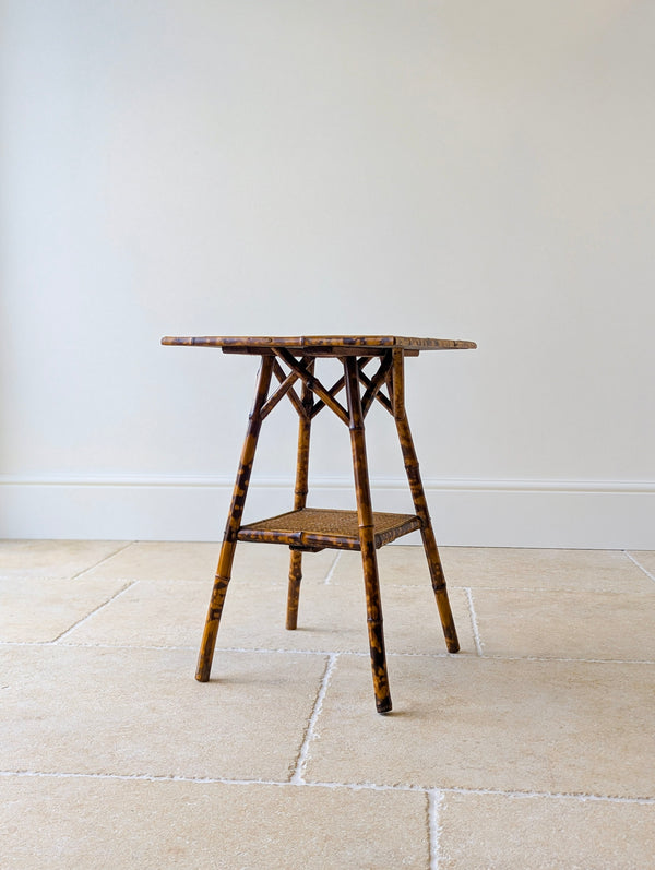 Antique Victorian Tiger Bamboo Occasional Table c.1890