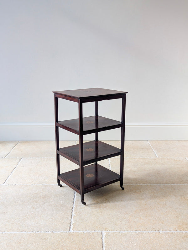 Antique Edwardian Sheraton Revival Mahogany Whatnot c.1905