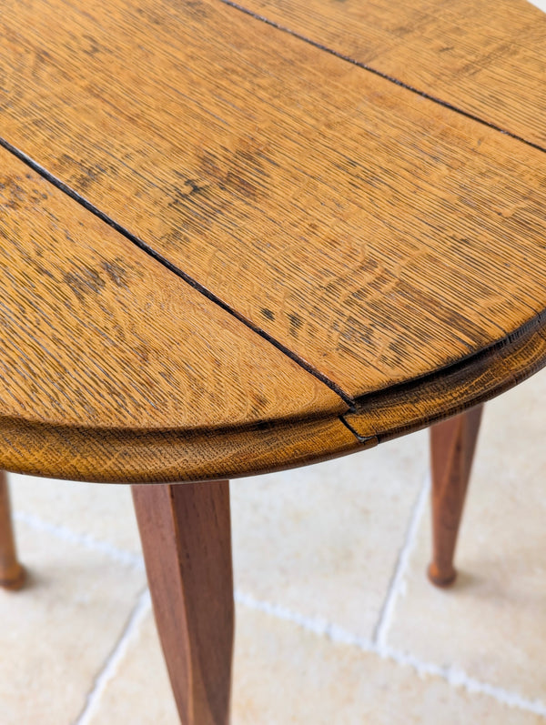 Antique Edwardian Oak Circular Pub Table by Gaskell & Chambers c.1910