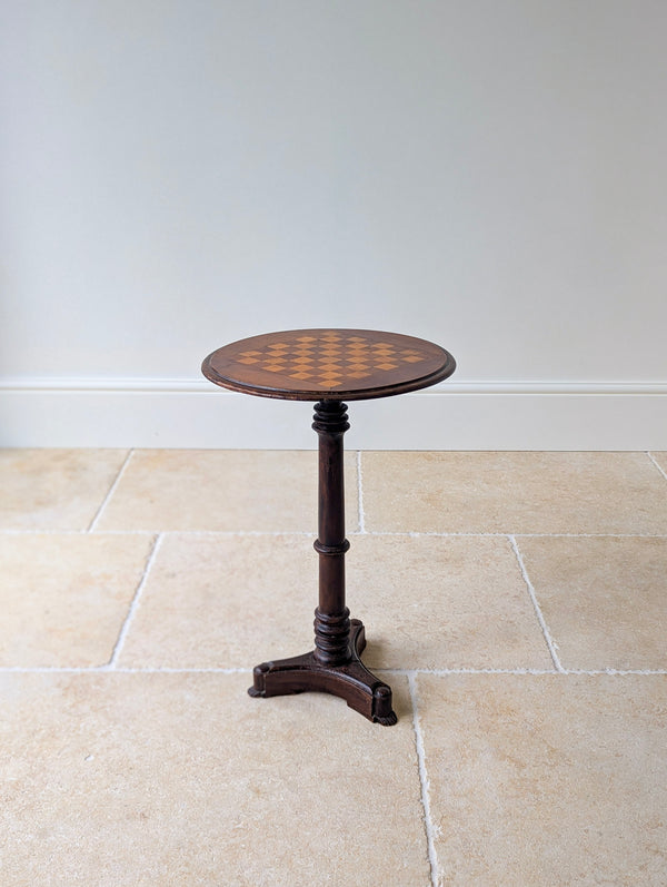 Antique Victorian Mahogany Games Table with Inlaid Chess Board c.1890