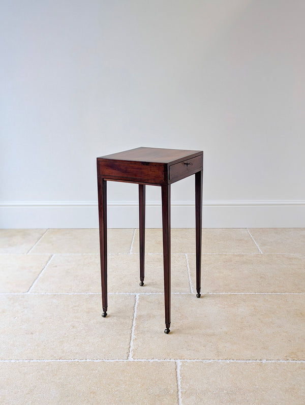 Antique Scottish Regency Satin Birch Table with Lateral Slide c.1810