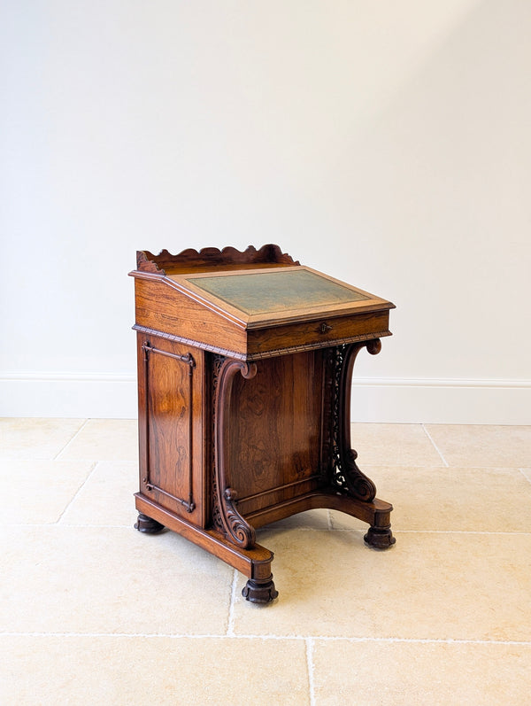 Antique William IV Rosewood Davenport Desk by W&C Wilkinson c.1835