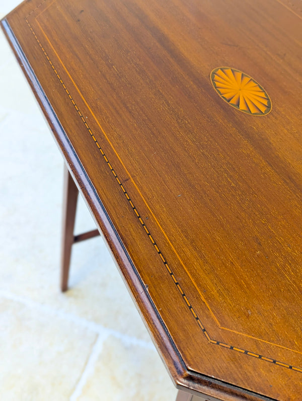 Antique Edwardian Inlaid Mahogany Occasional Table c.1905