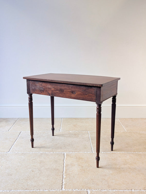 Antique Early 19th Century Mahogany Bow-Front Writing Table