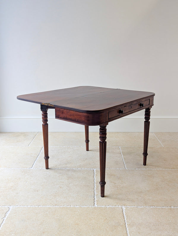 Antique Regency Mahogany Fold-Over Tea Table c.1820