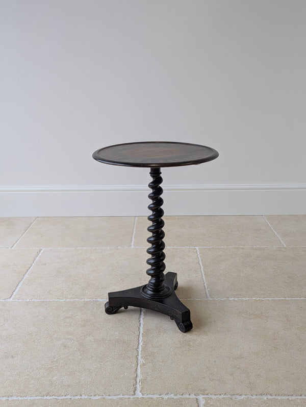 Antique Victorian Japanned Tripod Occasional Table c.1880