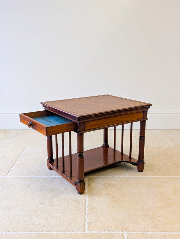 Antique Victorian Mahogany Library Chairside Reading Table c.1890
