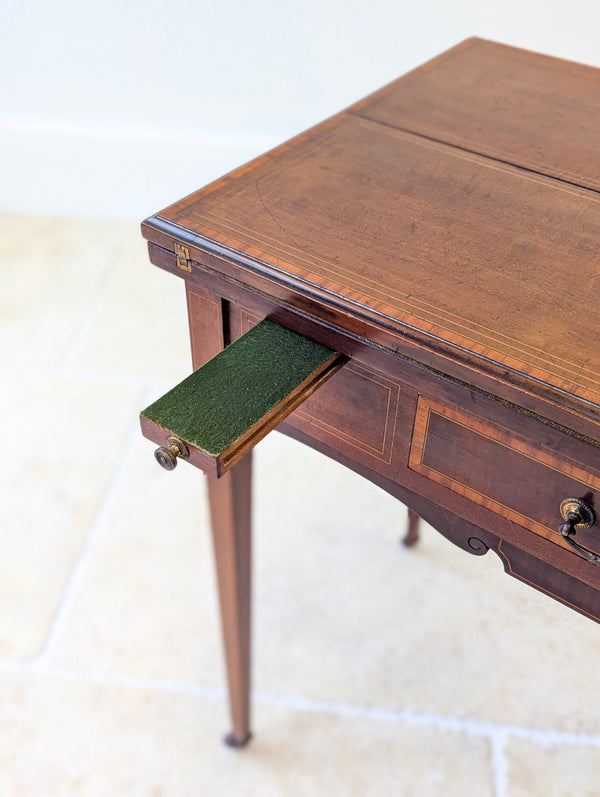 Antique Edwardian Mahogany Chess, Card & Games Table c.1910