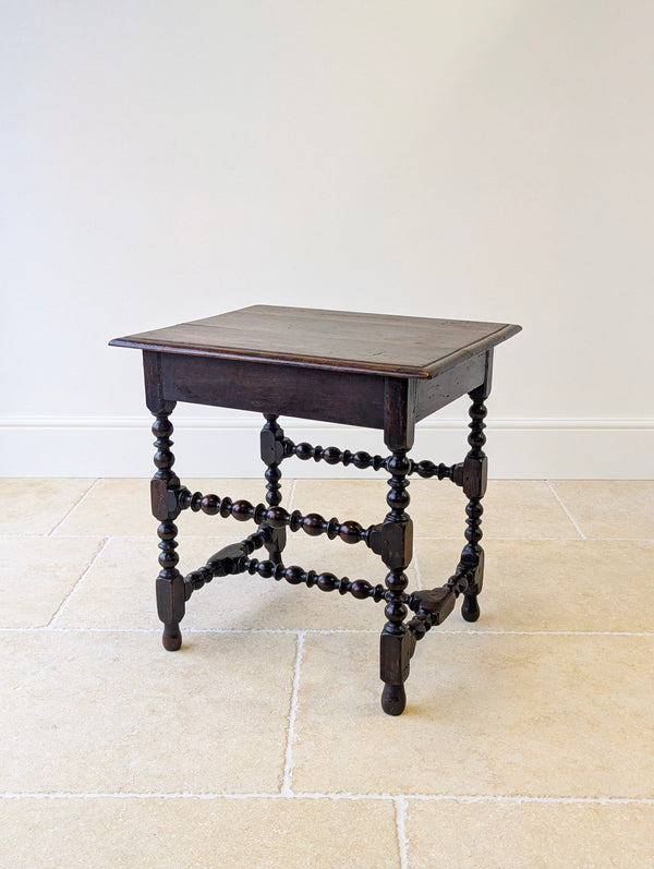 Antique English Oak Side Table c.1710